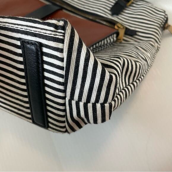Fossil Kinley Shopper bag large shoulder bag black and white striped - Picture 11 of 16